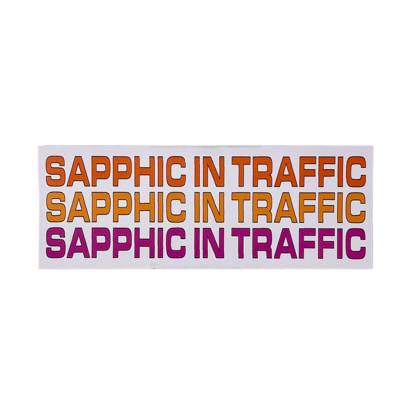 Sticker - Sapphic in Traffic Bumper Sticker