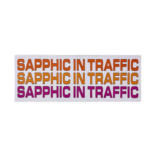 Sticker - Sapphic in Traffic Bumper Sticker