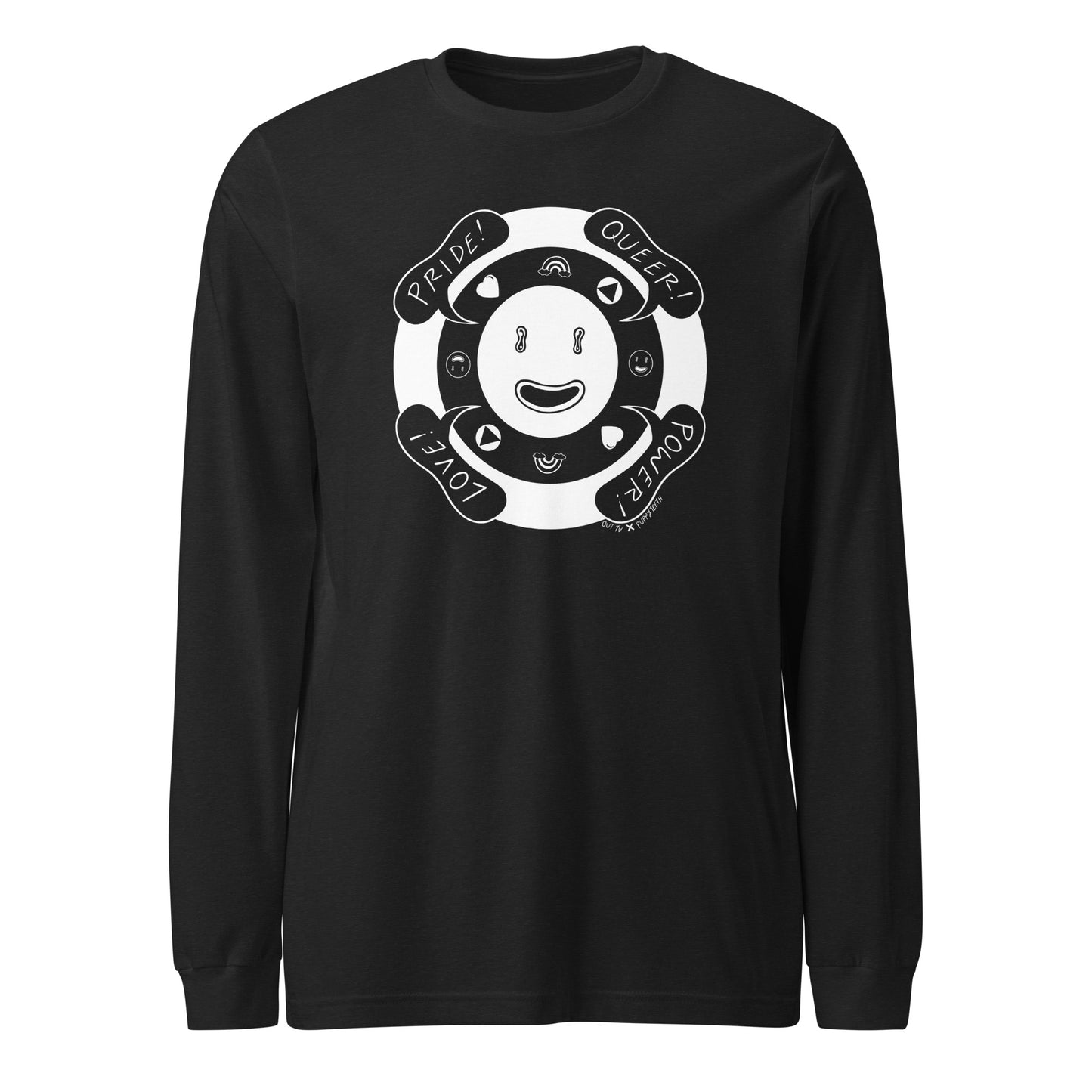 Black heather graphic shirt.