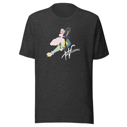Dark grey heather shirt with graphic.